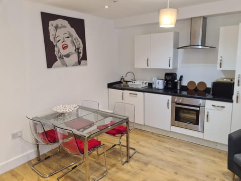 Kitchen or kitchenette, Dining area, toaster