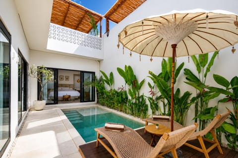Pool view, Swimming pool, sunbed