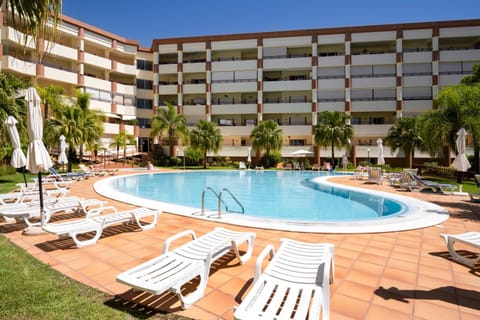 Property building, Pool view, Swimming pool, sunbed