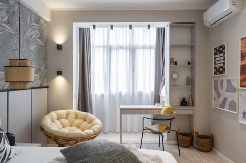 Living room, Seating area, Bedroom, air conditioner