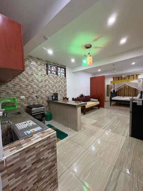 Bed, Kitchen or kitchenette, Living room, Seating area, Bedroom, minibar, stove, wardrobe, kitchen