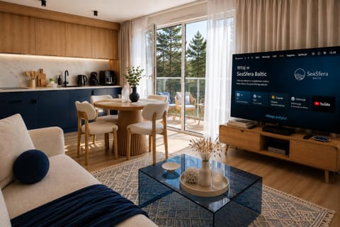 View (from property/room), Balcony/Terrace, Kitchen or kitchenette, Living room, Dining area