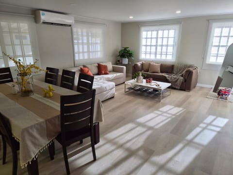 Living room, Photo of the whole room, Seating area, Dining area, air conditioner