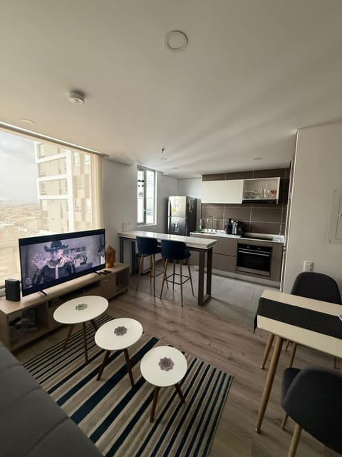 Kitchen or kitchenette, Living room, Dining area