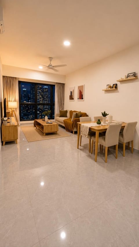 Living room, Seating area, Dining area, air conditioner