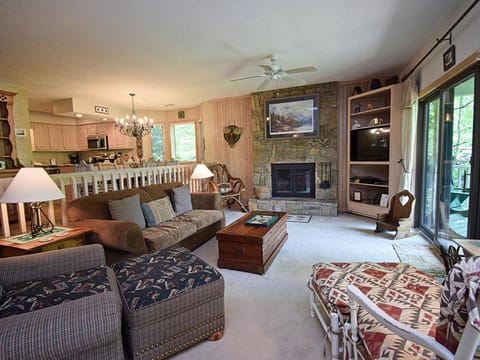 Living room, fireplace