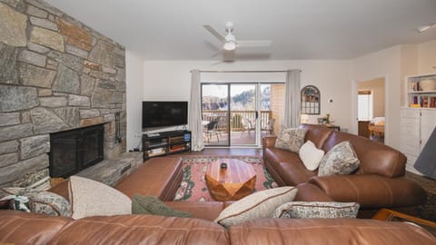 Living room, fireplace