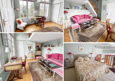 Kitchen or kitchenette, Living room, Seating area