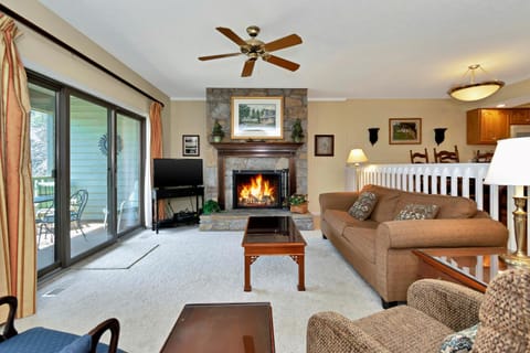Living room, fireplace