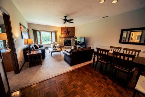 Living room, fireplace