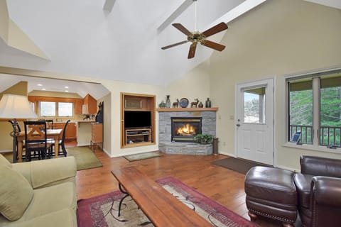 Living room, fireplace