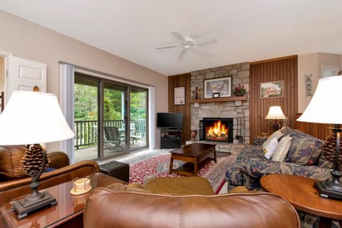Living room, fireplace