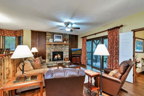 Living room, fireplace