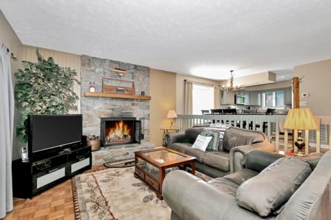 Living room, fireplace