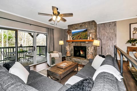 Living room, fireplace