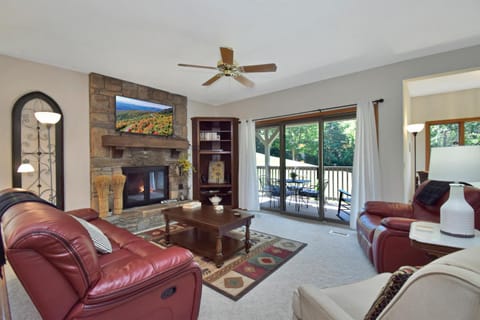 Living room, fireplace