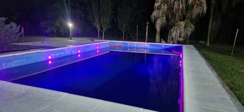 Night, Pool view, Swimming pool