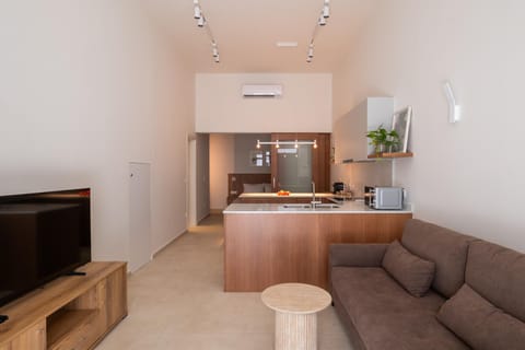 Living room, kitchen