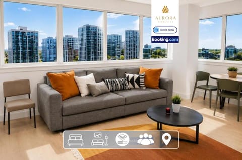 Living room, Seating area, City view