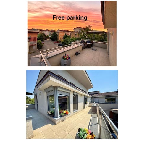 Property building, Balcony/Terrace, Sunset
