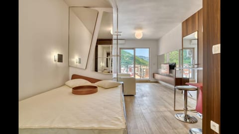 Bed, Living room, Photo of the whole room, Seating area, Bedroom