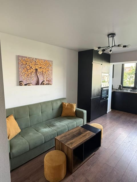 Kitchen or kitchenette, Living room, Seating area