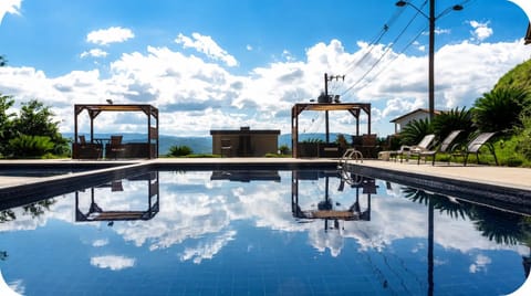 Natural landscape, Mountain view, Pool view, Swimming pool, sunbed