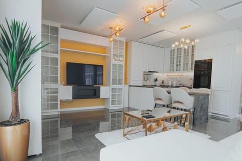 Kitchen or kitchenette, Living room