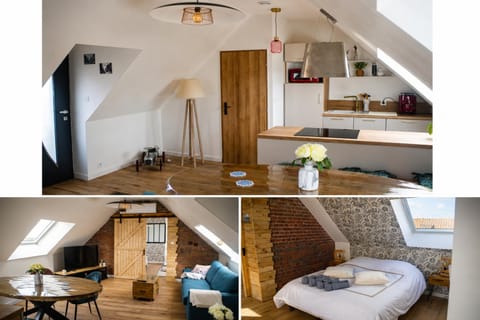 Bed, Kitchen or kitchenette, Living room, Photo of the whole room, Dining area, Bedroom