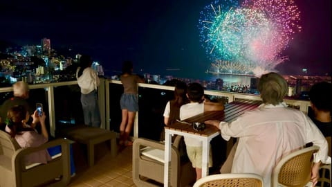 Night, People, Balcony/Terrace, Balcony/Terrace, City view, City view, Mountain view, Mountain view, Sea view, Sea view, group of guests