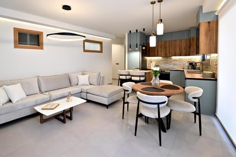 Kitchen or kitchenette, Living room, Dining area