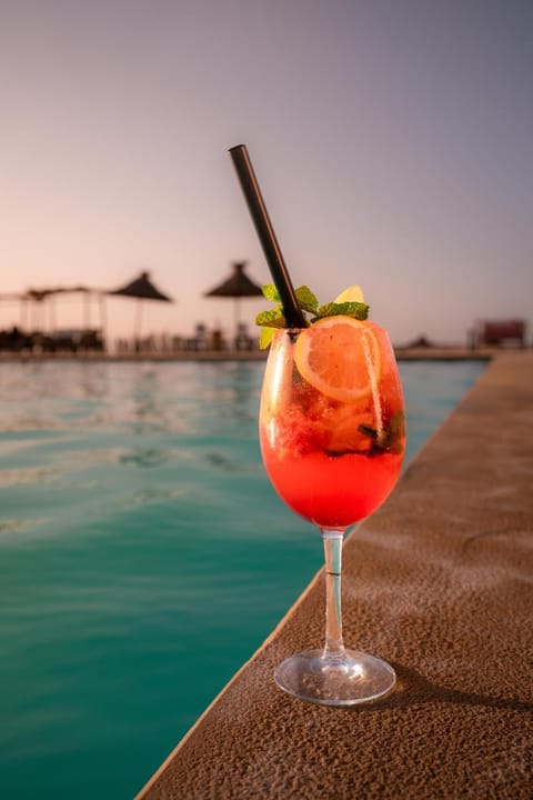 Food and drinks, Pool view, Swimming pool, Drinks, Sunset