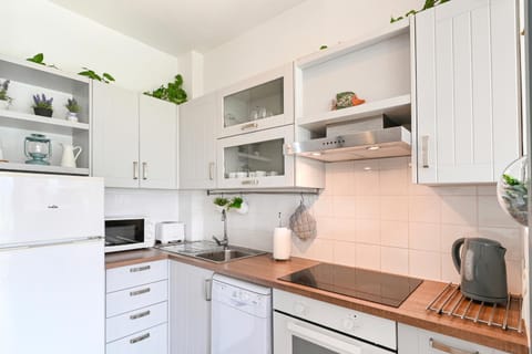 Kitchen or kitchenette, dishwasher, oven, stove, toaster