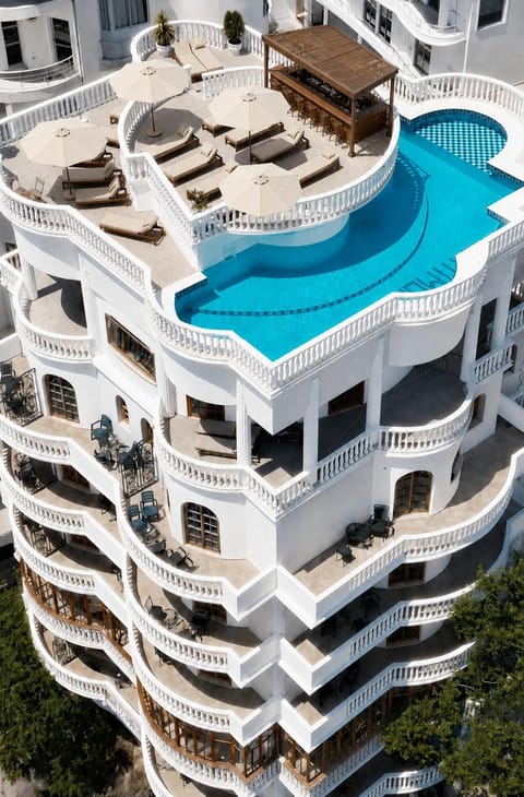 Property building, Pool view, Swimming pool