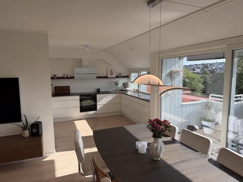 Kitchen or kitchenette, Dining area, stove