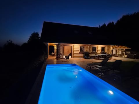 Property building, Night, Pool view