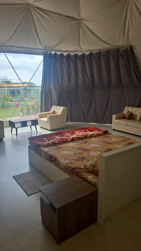 Bed, Living room, Photo of the whole room, Seating area, Bedroom