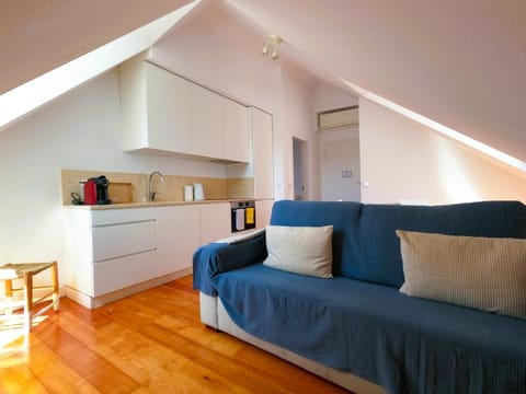 Kitchen or kitchenette, Living room, Seating area
