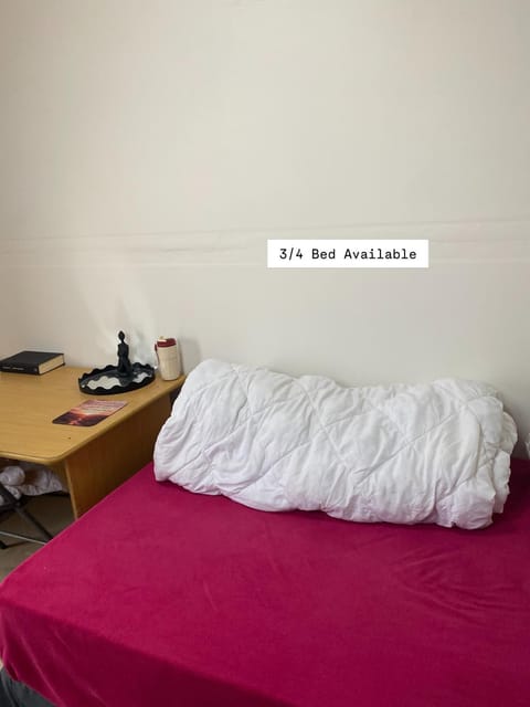 Bed, Text overlay