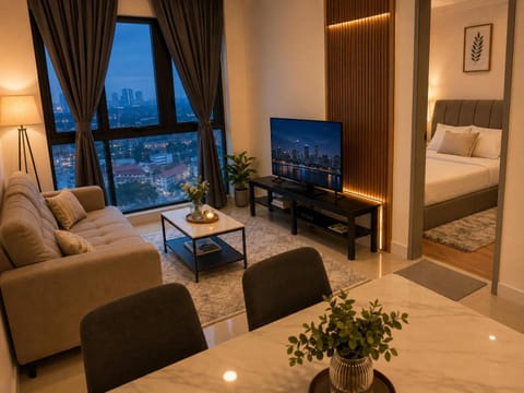 Communal lounge/ TV room, Bed, TV and multimedia, Living room, Photo of the whole room, Seating area, Evening entertainment, Bedroom