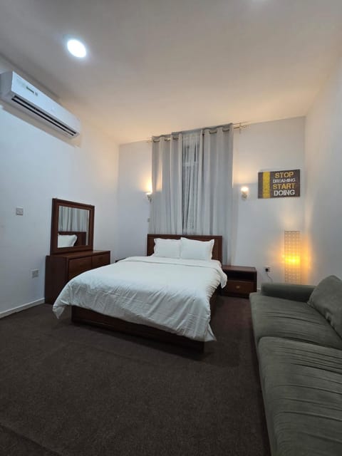 Photo of the whole room, Bedroom, air conditioner