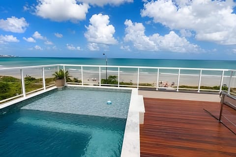 Day, Natural landscape, View (from property/room), Balcony/Terrace, Pool view, Sea view, Swimming pool, sunbed
