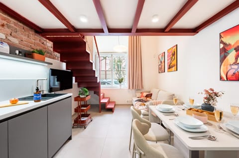 Kitchen or kitchenette, Living room, Dining area