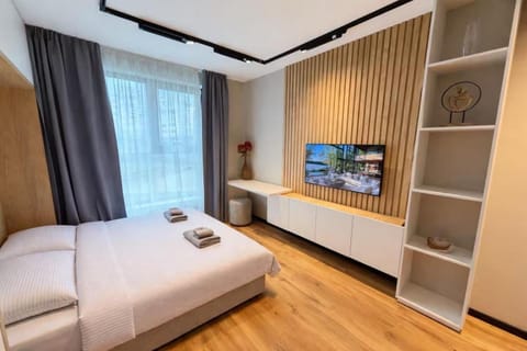 Bed, TV and multimedia, Bedroom, heating, air conditioner