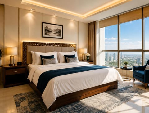Bed, Living room, Photo of the whole room, Seating area, Bedroom