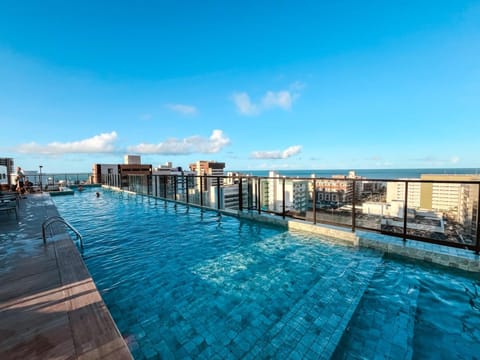 Day, Natural landscape, View (from property/room), Balcony/Terrace, Pool view, Sea view, Swimming pool, sunbed