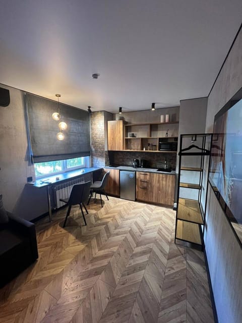 Kitchen or kitchenette, Dining area, stove