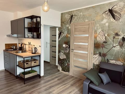 Coffee/tea facilities, Kitchen or kitchenette, Dining area, stove