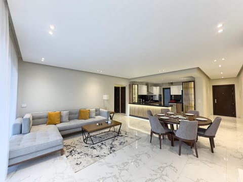 Kitchen or kitchenette, Living room, Dining area