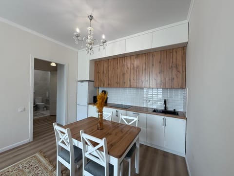 Kitchen or kitchenette, Dining area, stove